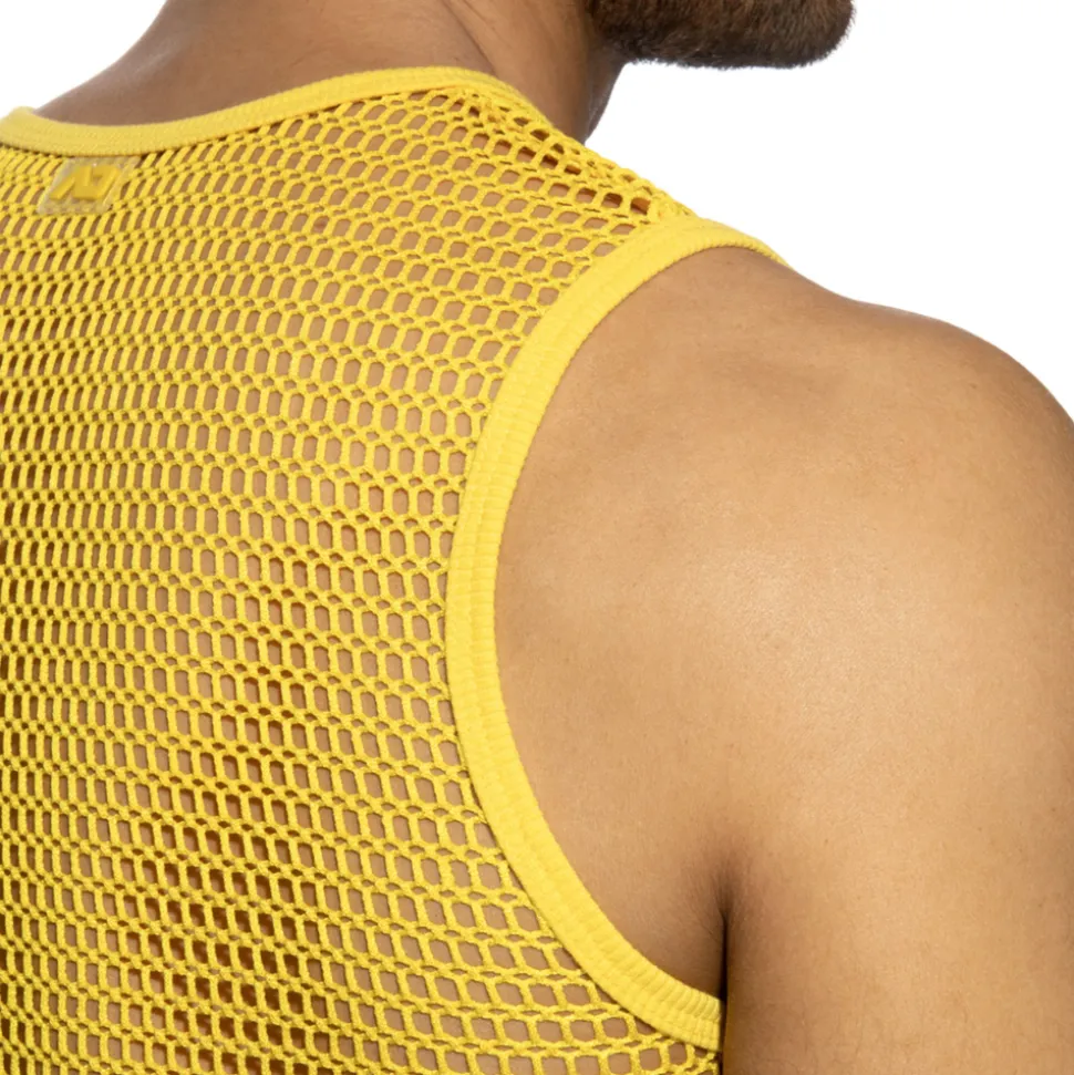 Débardeur Maille Ajourée - Jaune