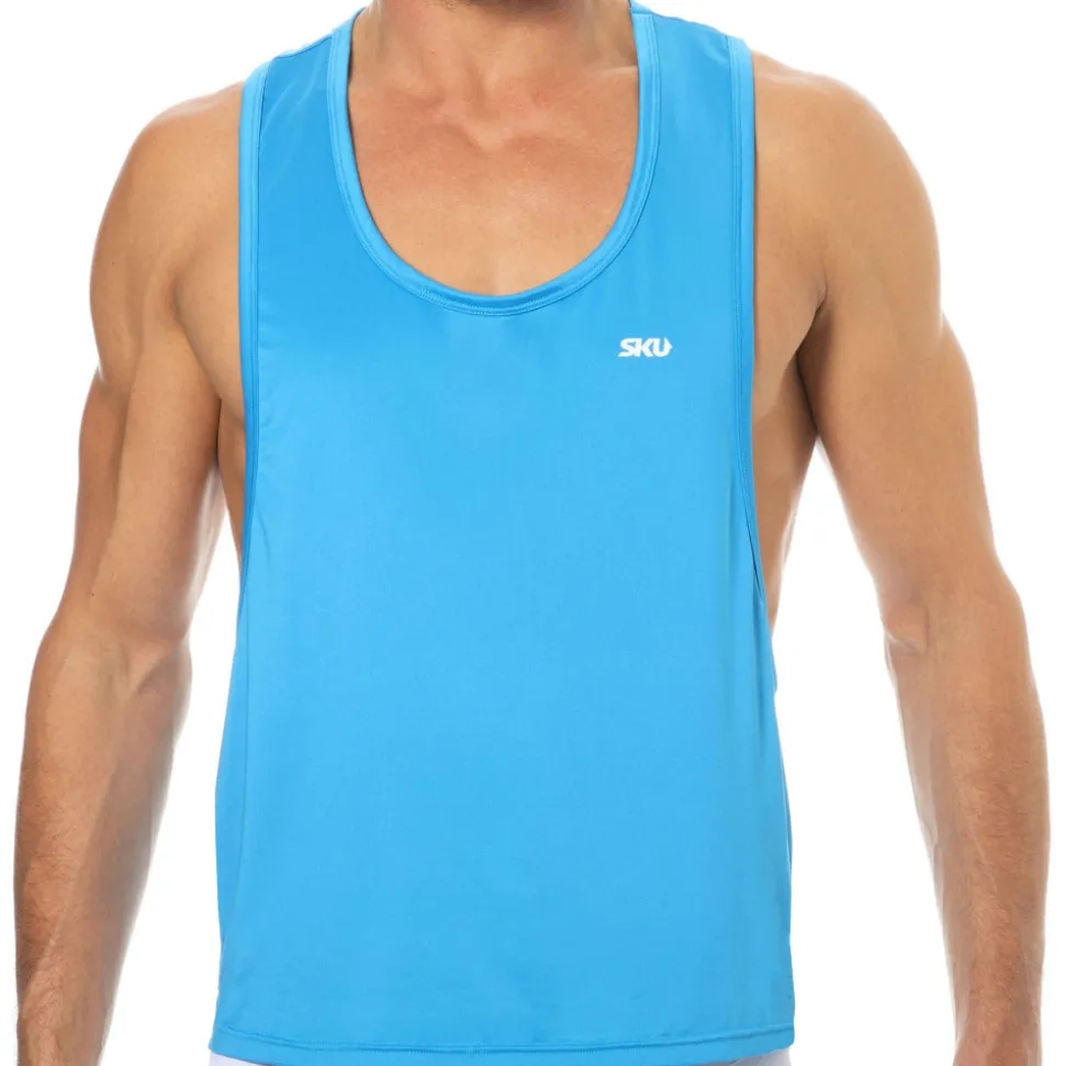 Débardeur Microfibre Bleu