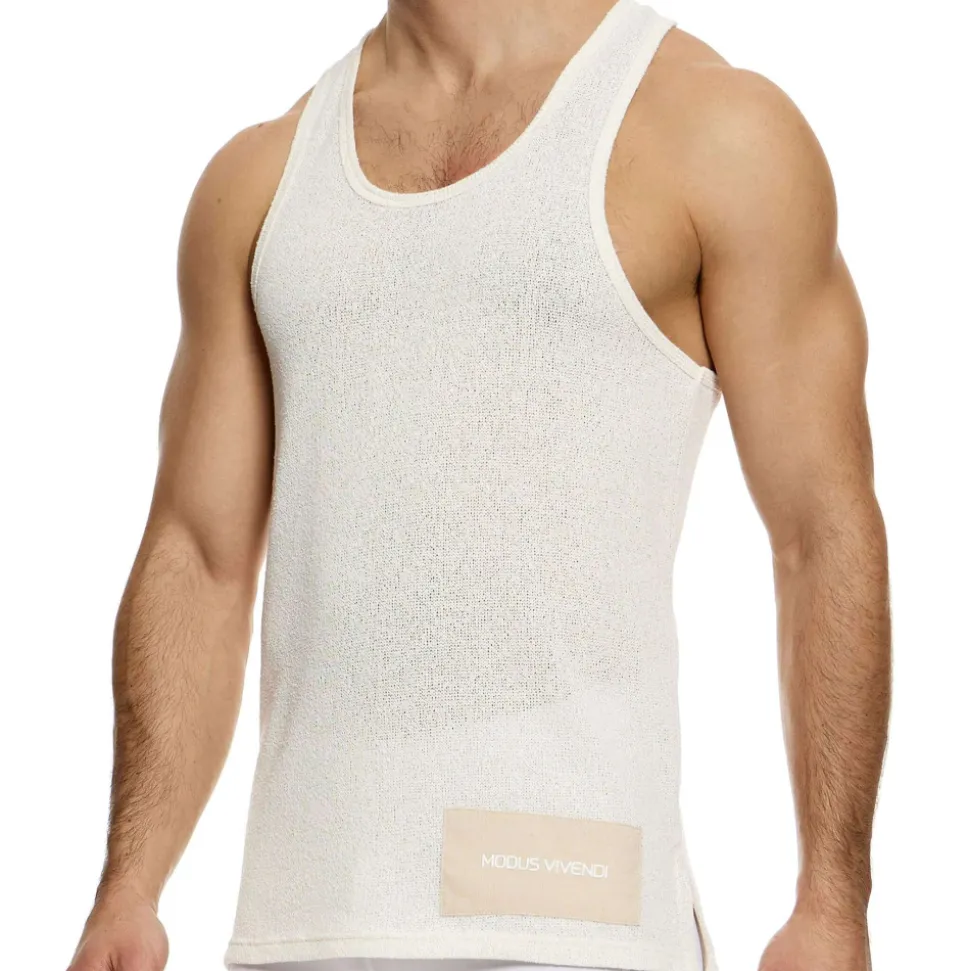 Débardeur Plain Knit Beige