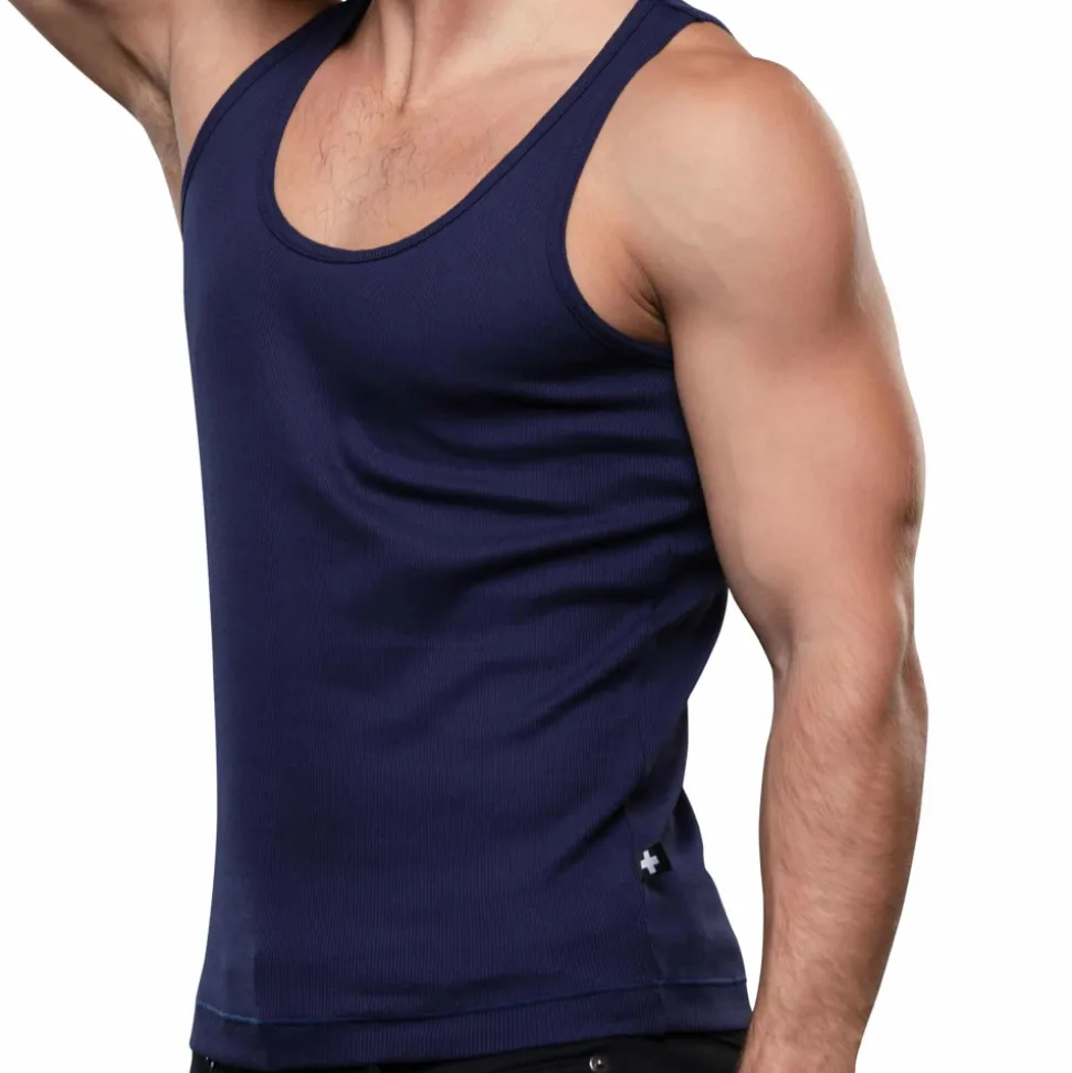 Débardeur Shorty Chic Beater Bleu Marine