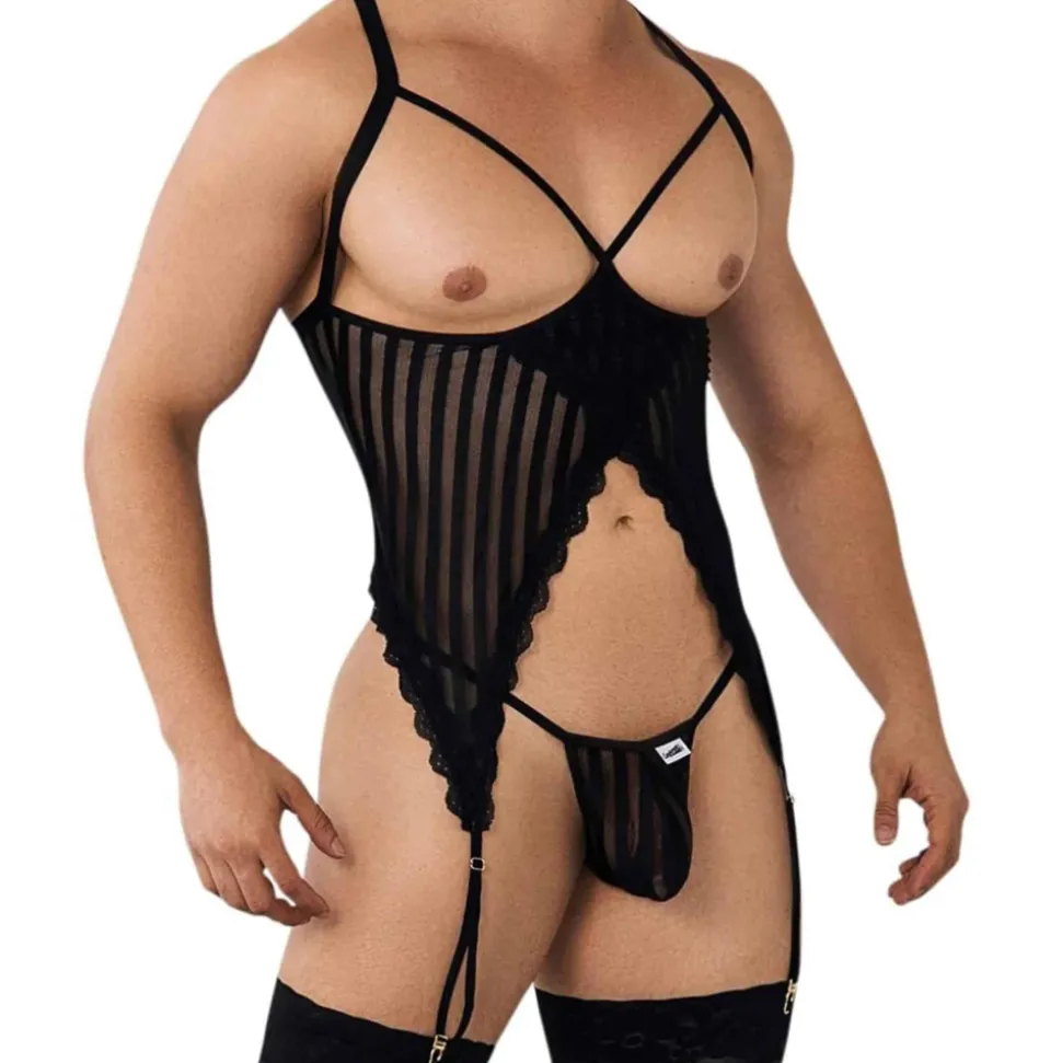Ensemble Harnais - String Ficelle Noir