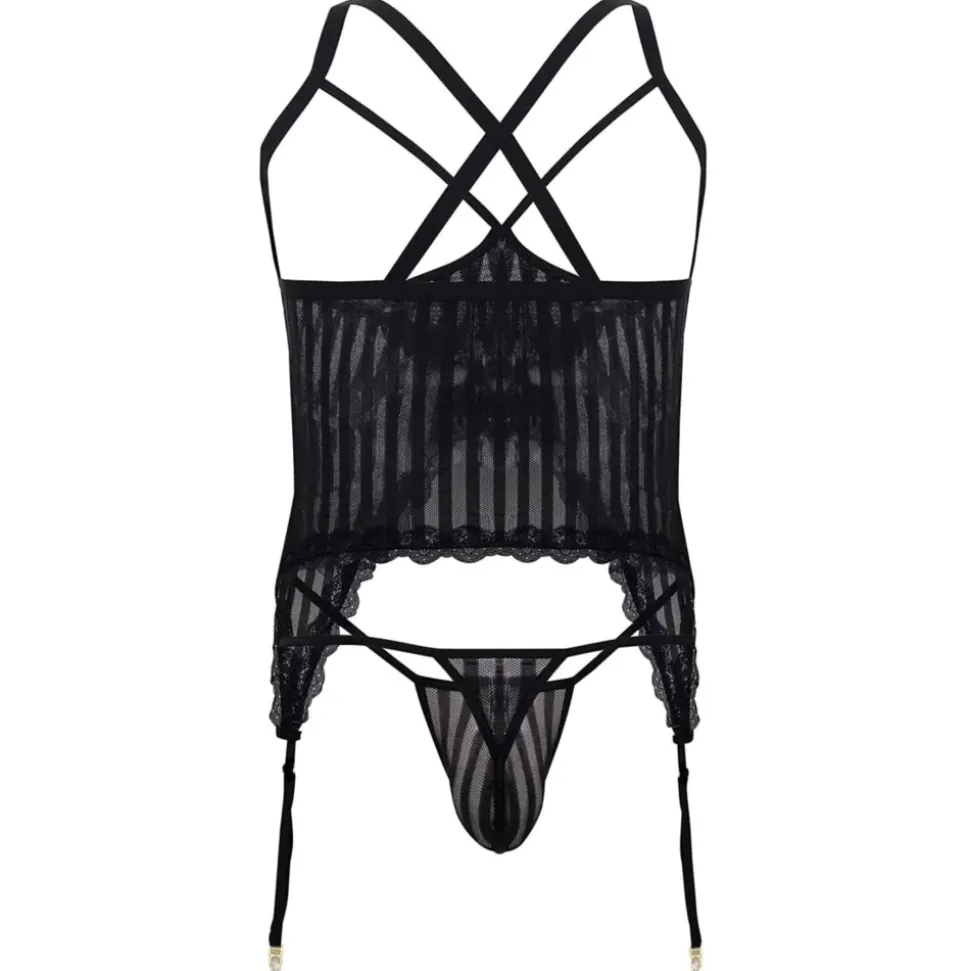 Ensemble Harnais - String Ficelle Noir