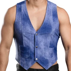 Gilet Stretch Denim Indigo
