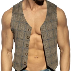 Gilet Tweed Marron