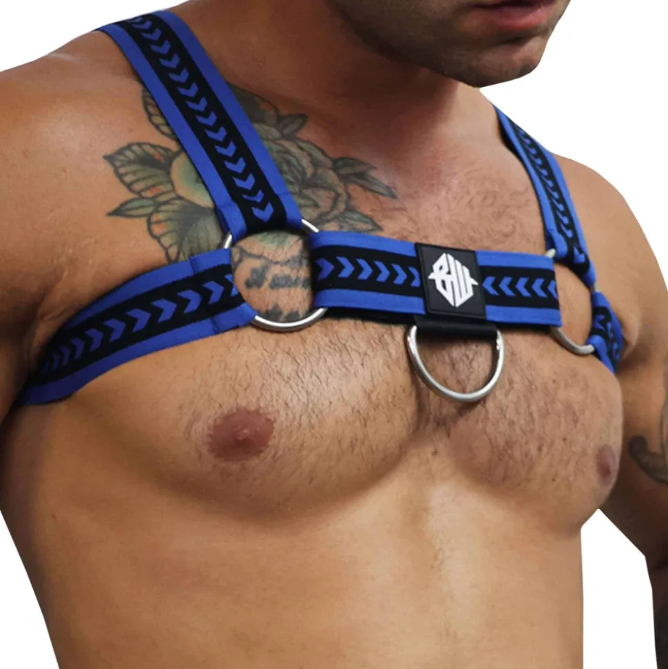 Harnais Bulldog Daddy's Favorite Bleu - Noir