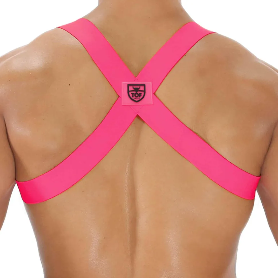 Harnais Elastique Party Boy Rose Fluo