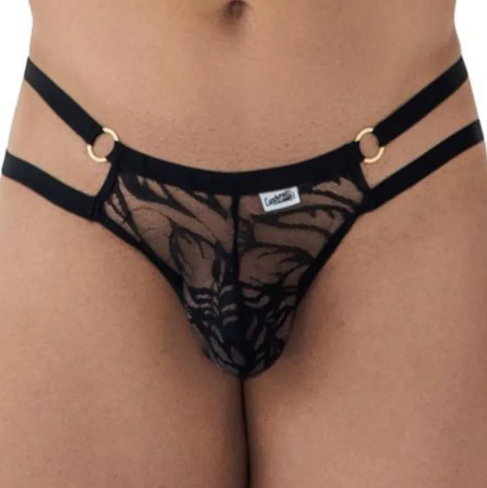 Jock Strap Dentelle et Chaînette Noir