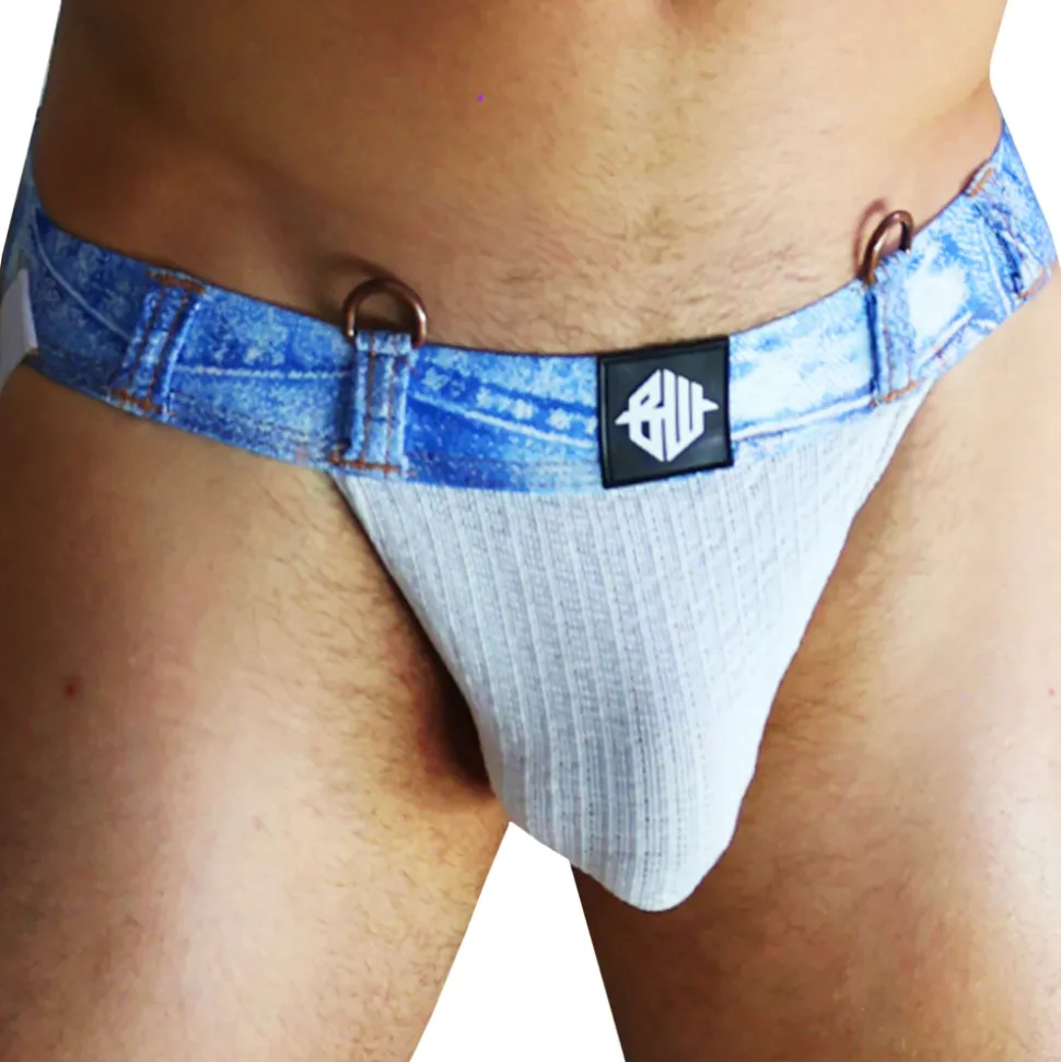 Jock Strap Loaded Denim Blanc