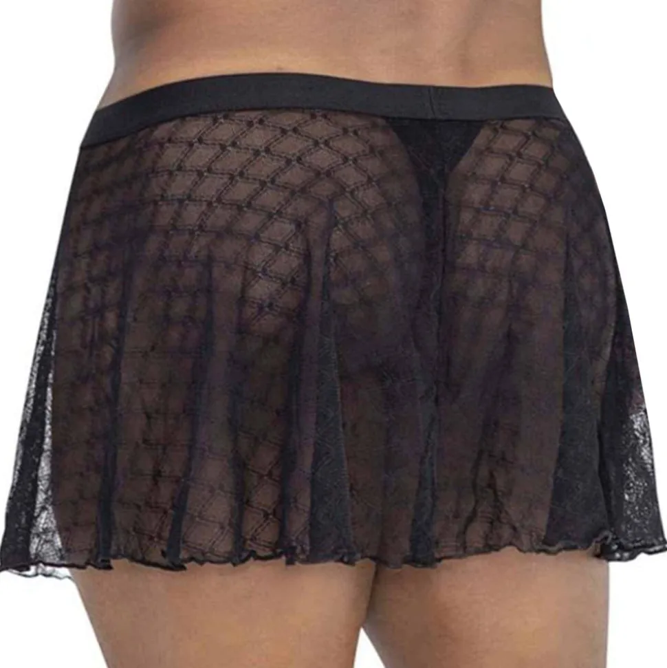 Jupe String Dentelle Noir