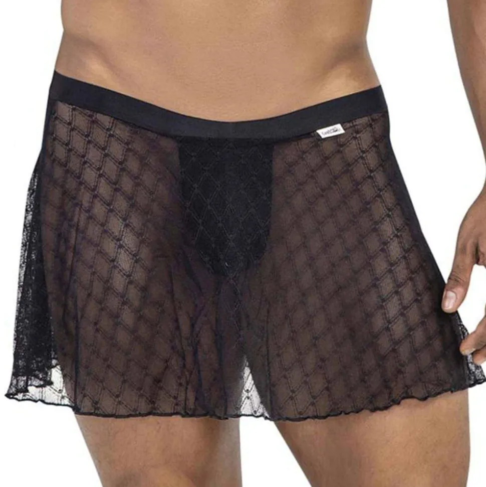 Jupe String Dentelle Noir