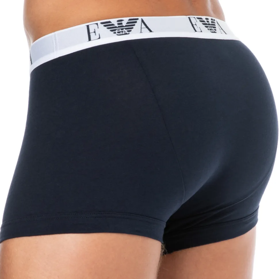 Lot de 3 Boxers Bold Monogram Coton Bleu Marine