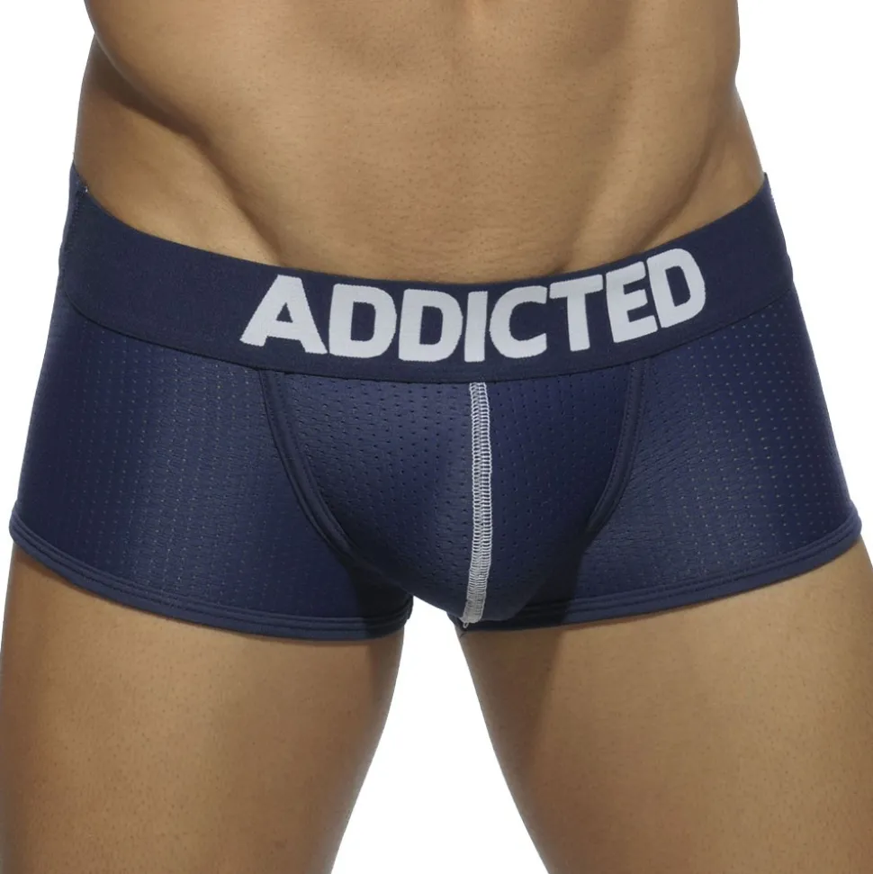Lot de 3 Boxers Courts Mesh Push Up Blanc - Bleu Marine - Noir