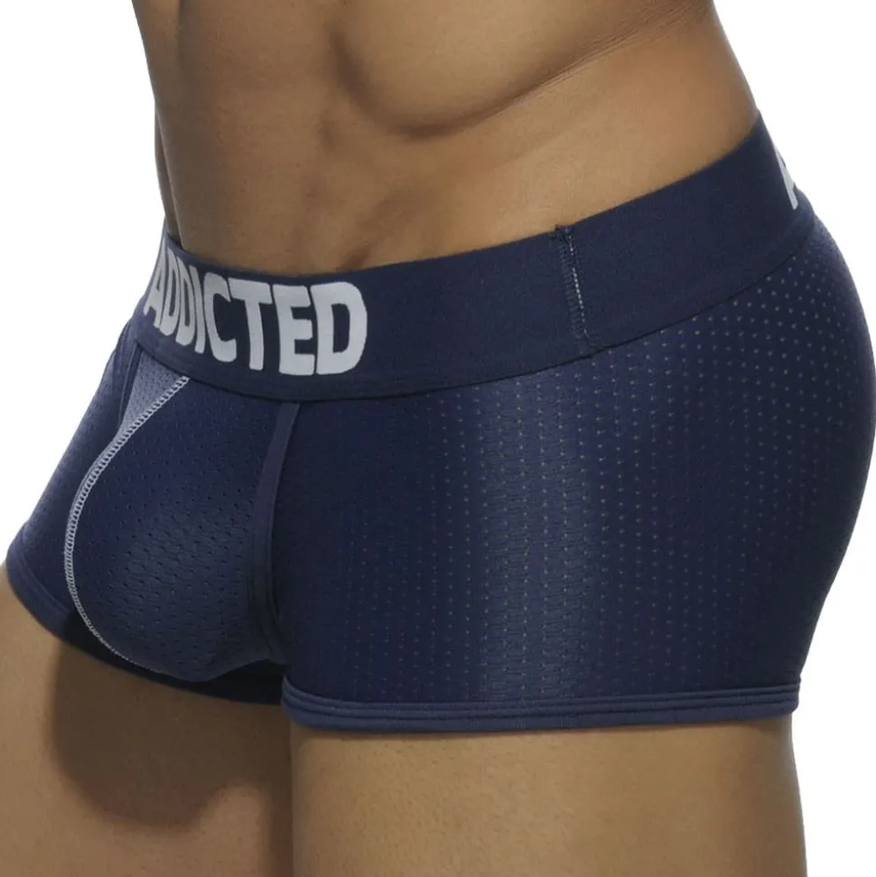 Lot de 3 Boxers Courts Mesh Push Up Blanc - Bleu Marine - Noir