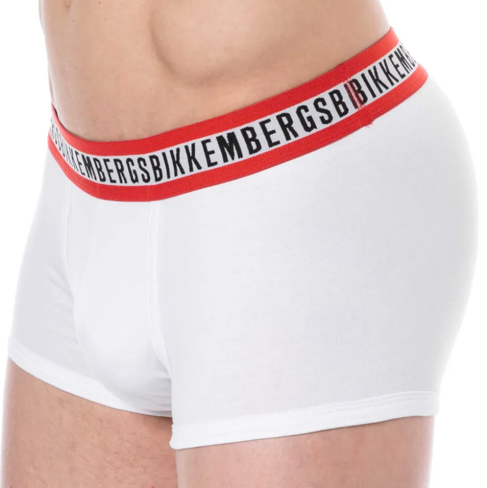 Lot de 3 Boxers Fashion Tape Coton Bleu - Noir - Blanc