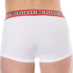 Lot de 3 Boxers Fashion Tape Coton Bleu - Noir - Blanc