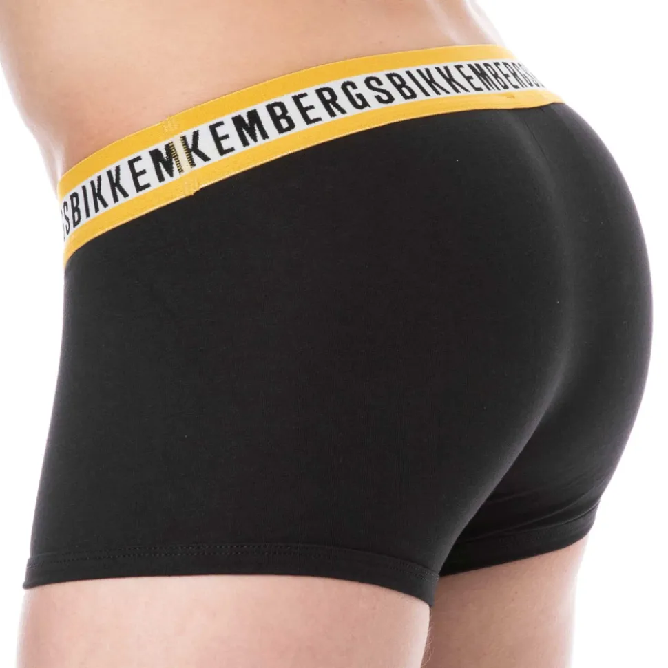 Lot de 3 Boxers Fashion Tape Coton Bleu - Noir - Blanc