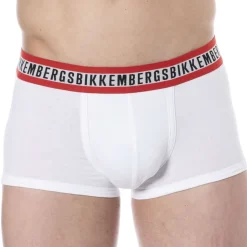 Lot de 3 Boxers Fashion Tape Coton Bleu - Noir - Blanc