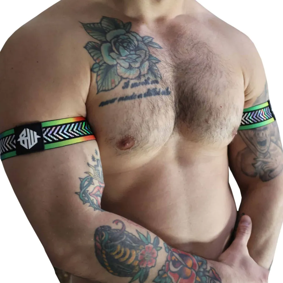 Lot de 2 Brassards Pure Pride Arc-en-Ciel
