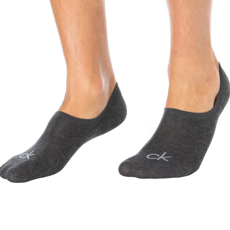 Lot de 3 Paires de Chaussettes Invisibles High Cut - Gris Chiné - Anthracite - Noir