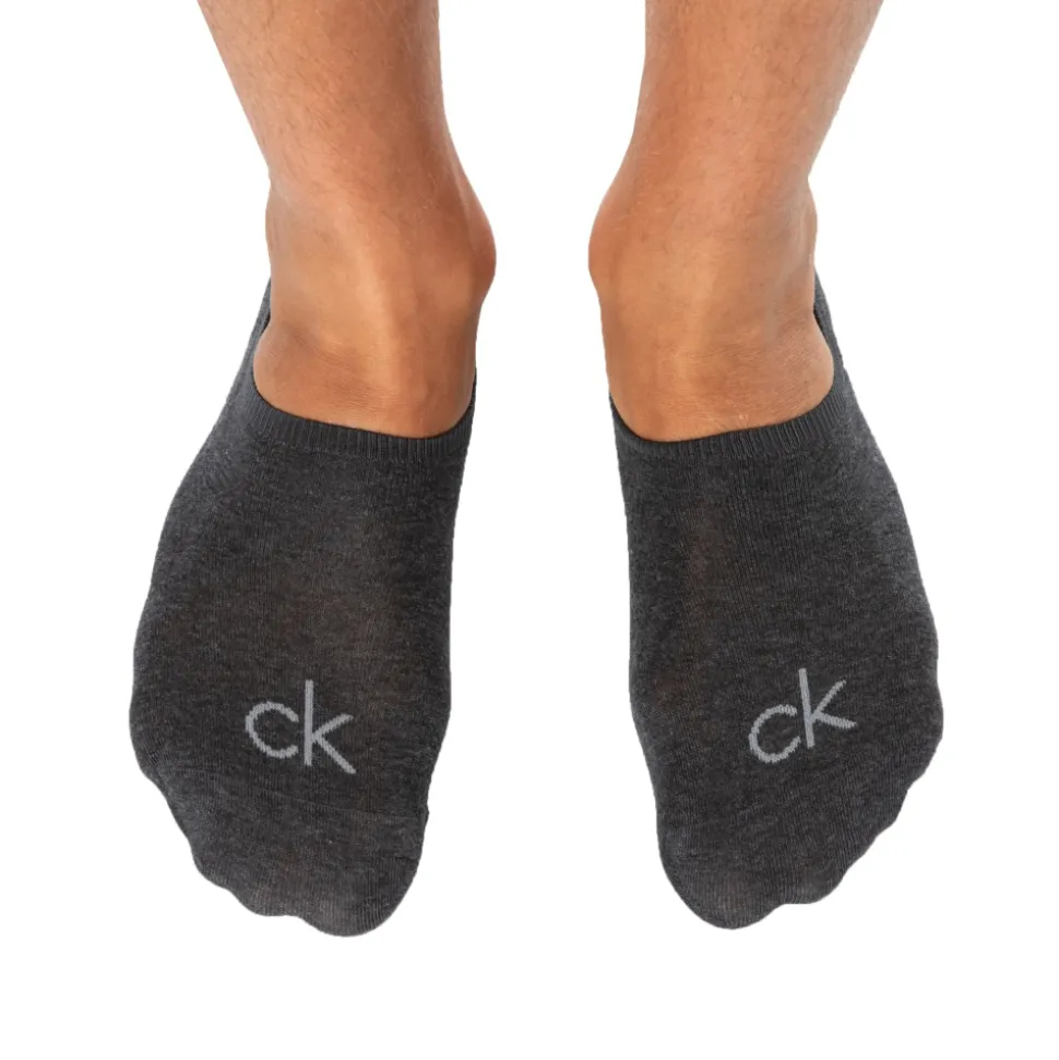 Lot de 3 Paires de Chaussettes Invisibles High Cut - Gris Chiné - Anthracite - Noir