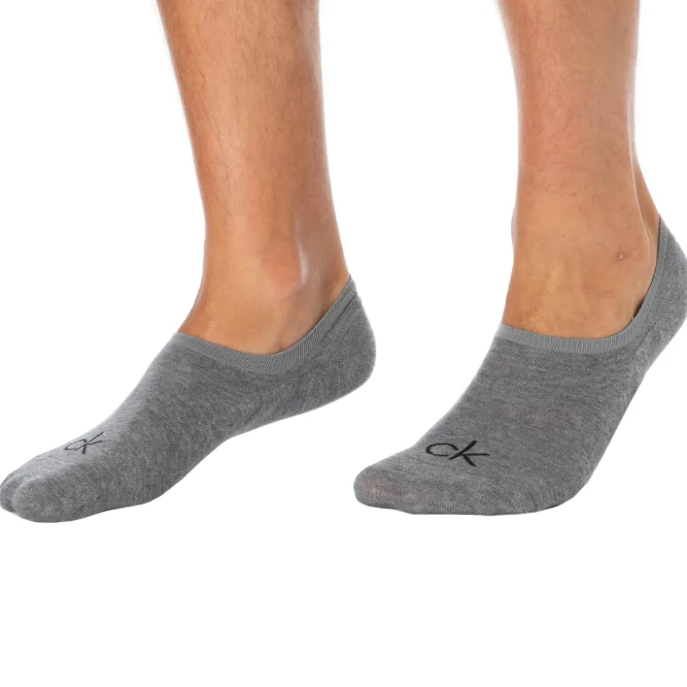 Lot de 3 Paires de Chaussettes Invisibles High Cut - Gris Chiné - Anthracite - Noir