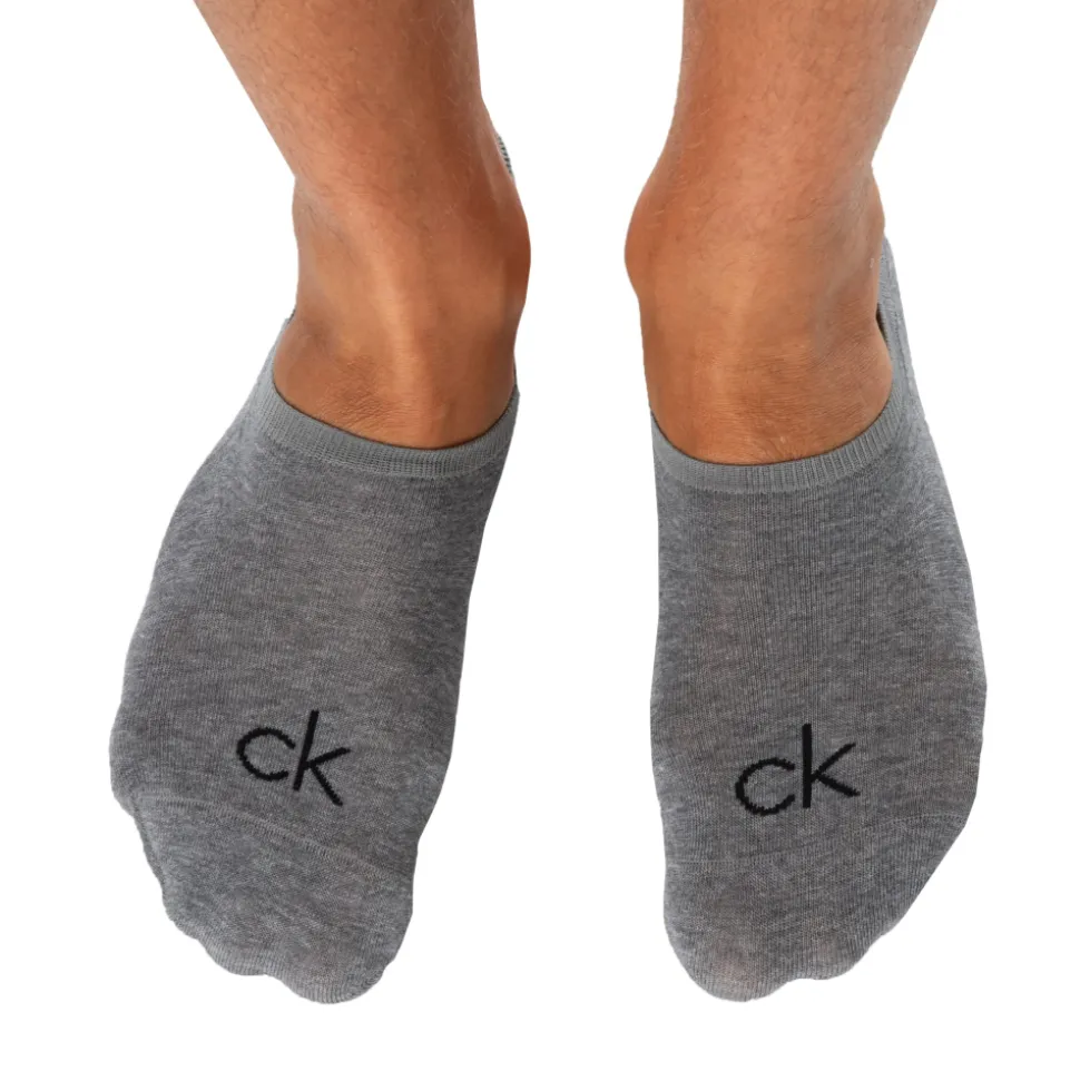 Lot de 3 Paires de Chaussettes Invisibles High Cut - Gris Chiné - Anthracite - Noir