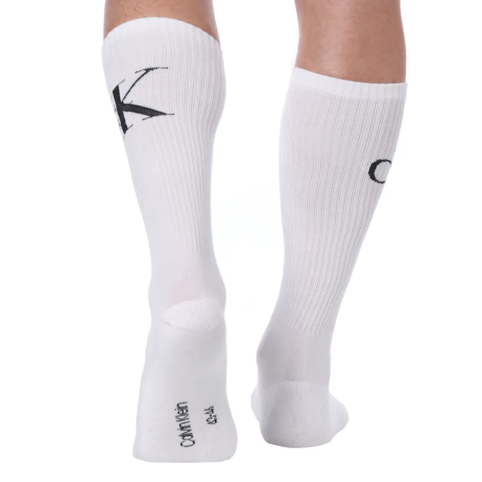 Lot de 2 Paires de Chaussettes Sport cK Blanches