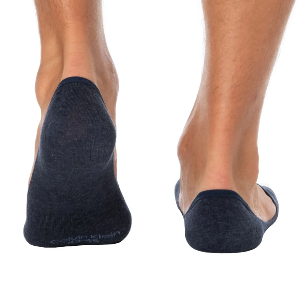 Lot de 3 Paires de Chaussettes Invisibles Mid Cut Bleu Denim