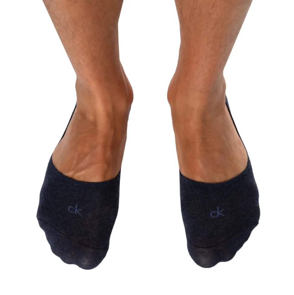 Lot de 3 Paires de Chaussettes Invisibles Mid Cut Bleu Denim