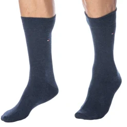 Lot de 2 Paires de Chaussettes Classiques Coton Bleu Jeans