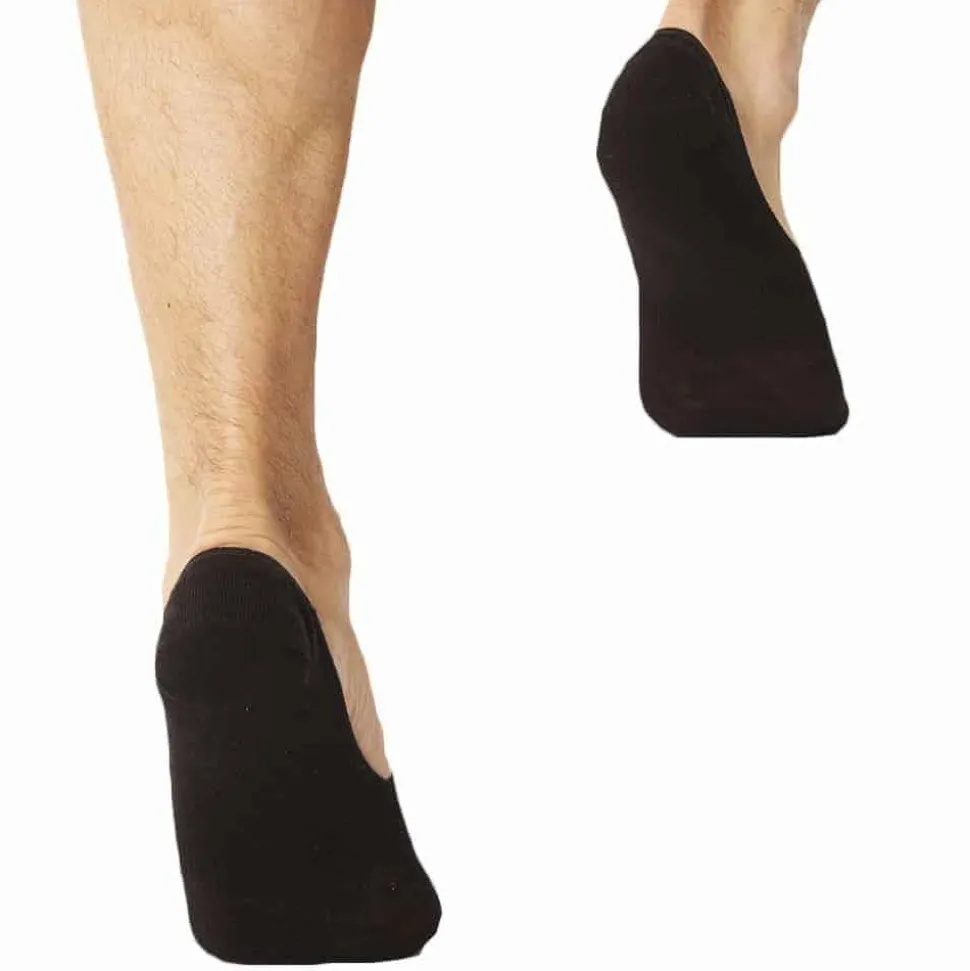 Lot de 3 Paires de Chaussettes Invisibles Noires