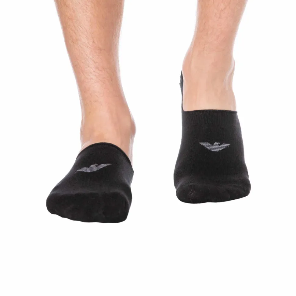 Lot de 3 Paires de Chaussettes Invisibles Casual Cotton Noires