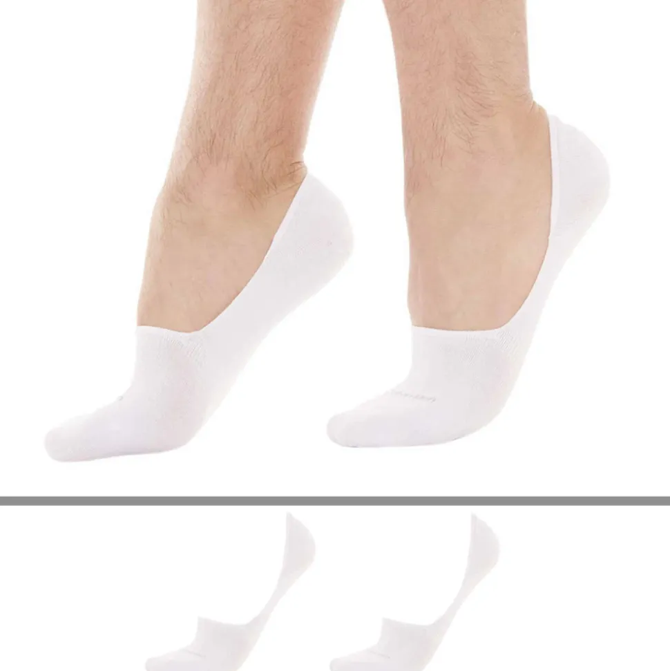 Lot de 2 Paires de Chaussettes Invisibles Luca Blanches
