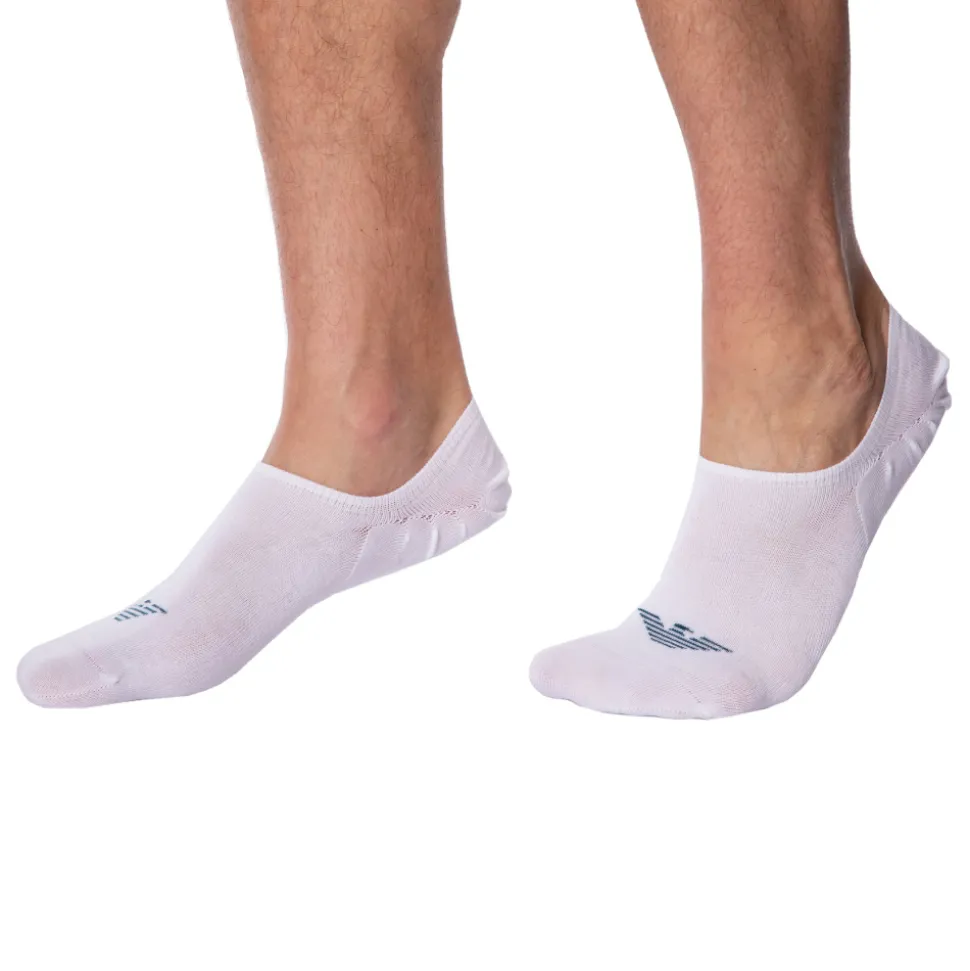 Lot de 3 Paires de Chaussettes Invisibles Eagle Blanches