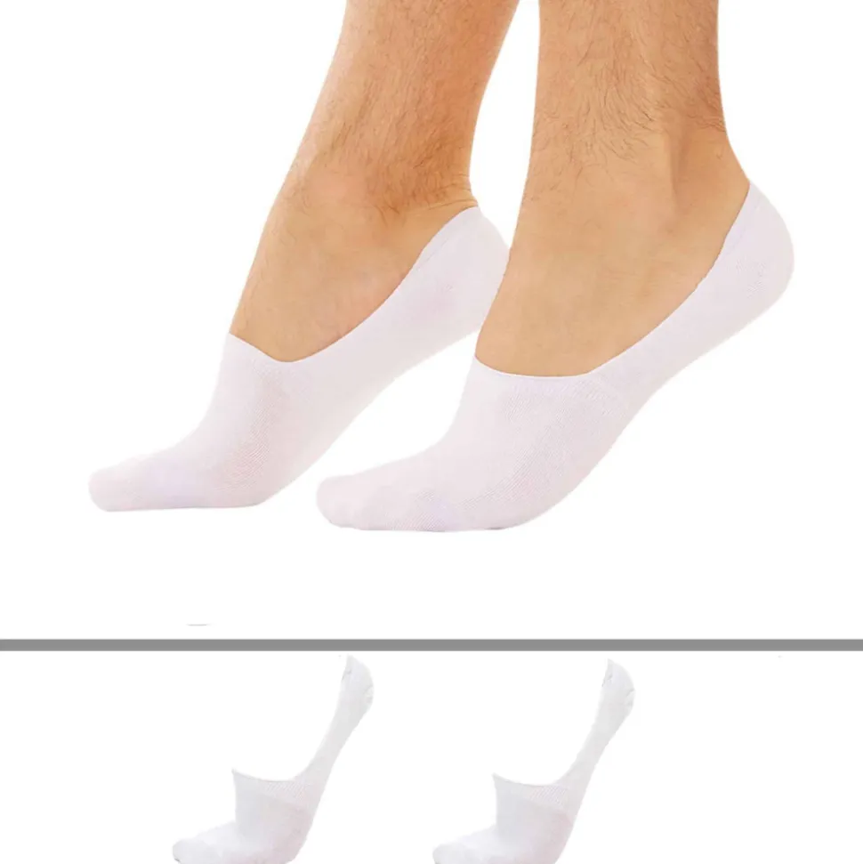 Lot de 2 Paires de Protèges-Pieds Blancs