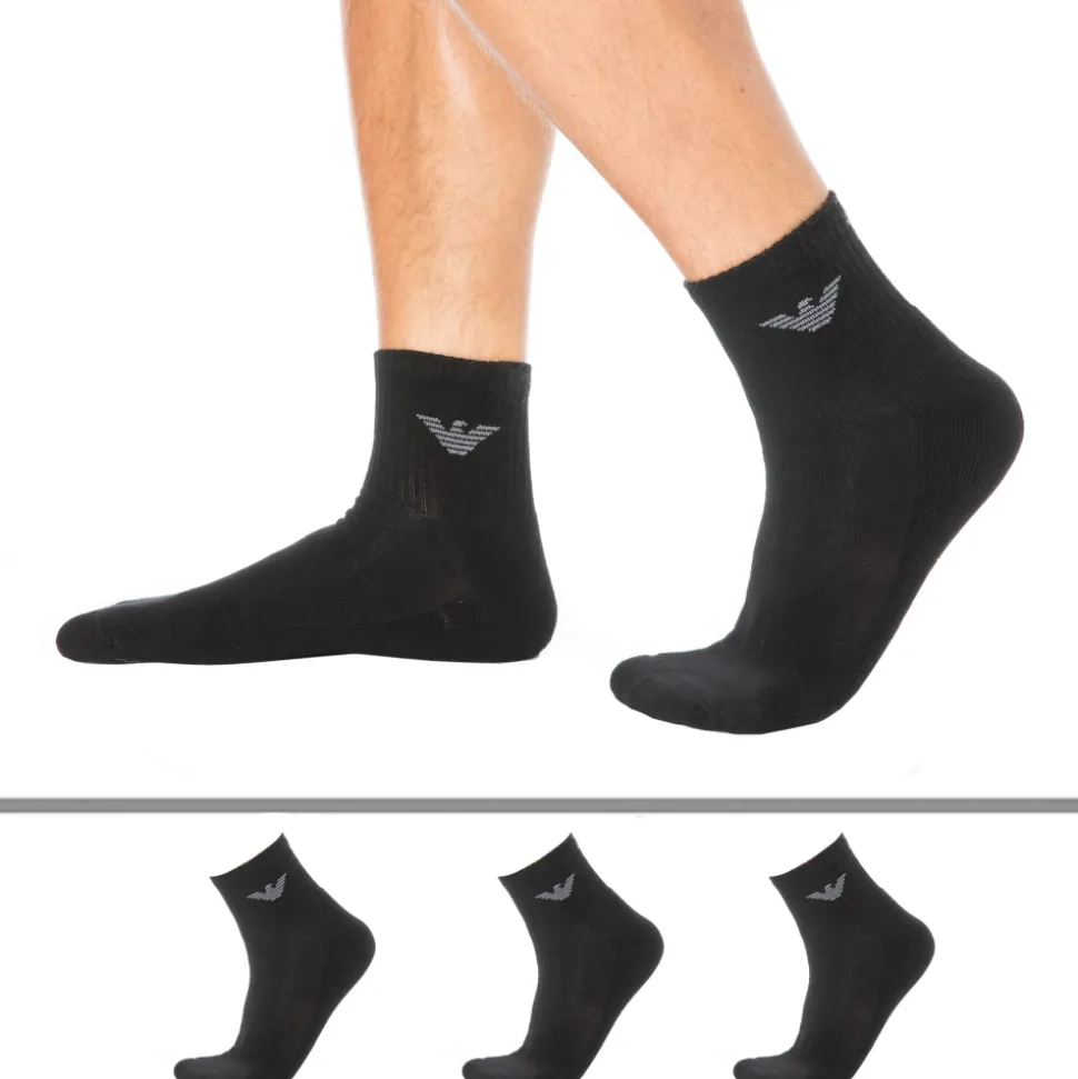 Lot de 3 Paires de Socquettes Sporty Sponge Noires
