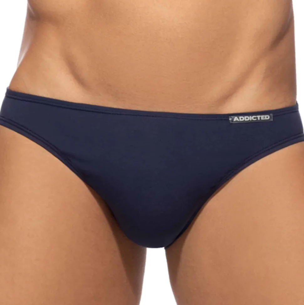 Lot de 3 Slips Bikini Coton Blanc - Bleu Marine - Gris