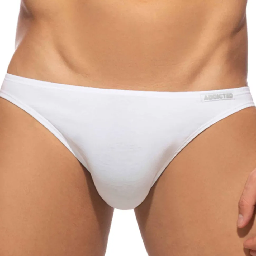 Lot de 3 Slips Bikini Coton Blanc - Bleu Marine - Gris