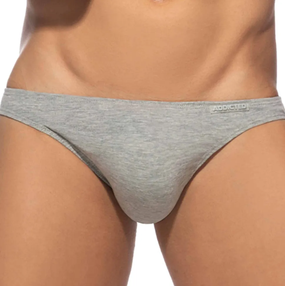 Lot de 3 Slips Bikini Coton Blanc - Bleu Marine - Gris