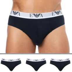 Lot de 3 Slips Bold Monogram Coton Bleu Marine