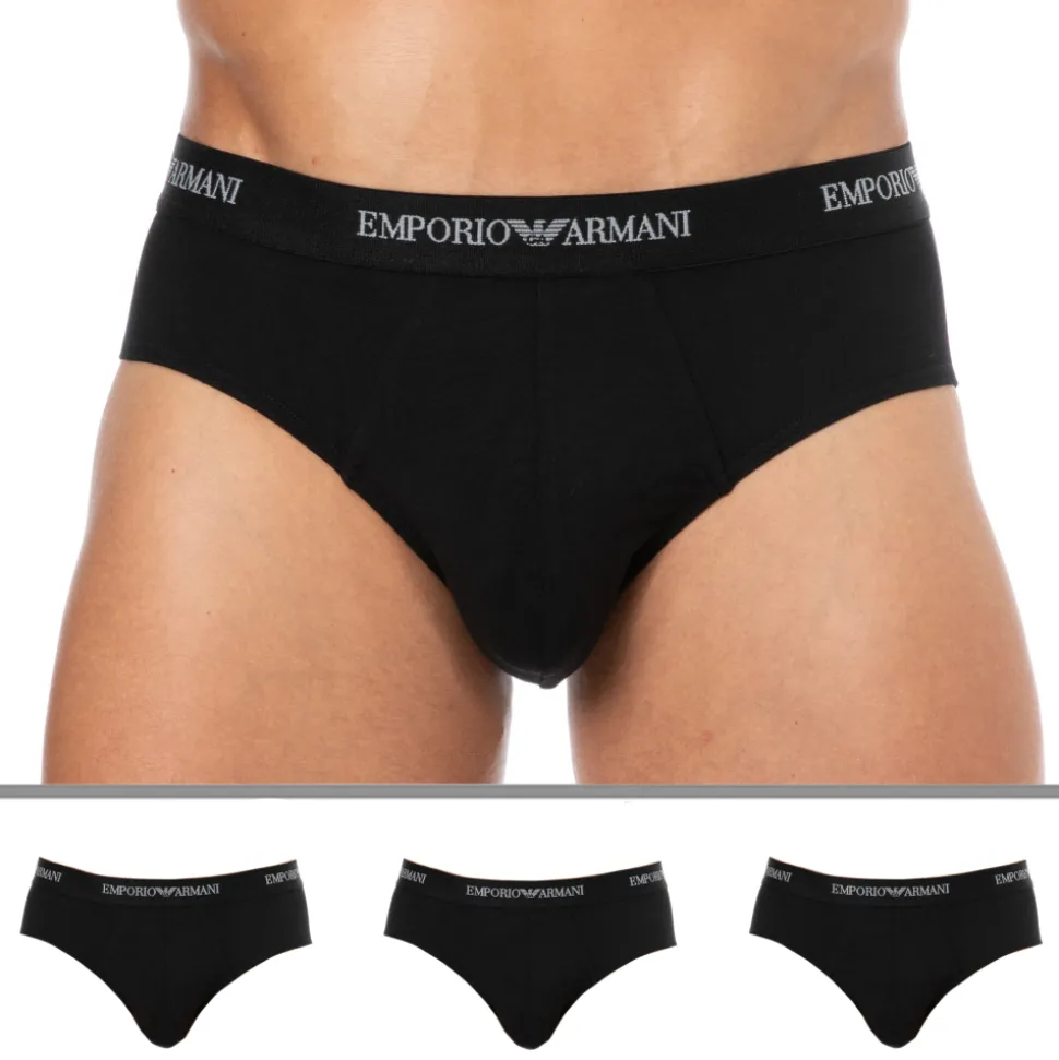 Lot de 3 Slips Core Logoband Noirs
