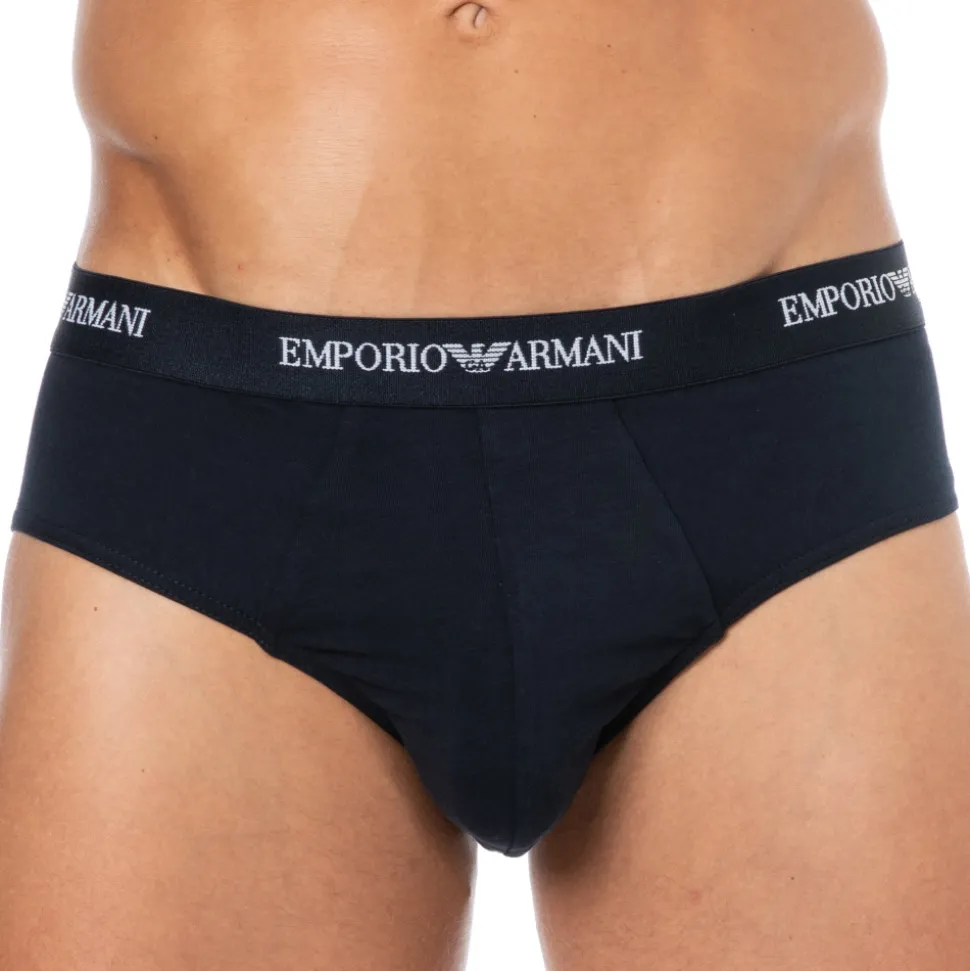 Lot de 3 Slips Core Logoband Coton Bleu Marine