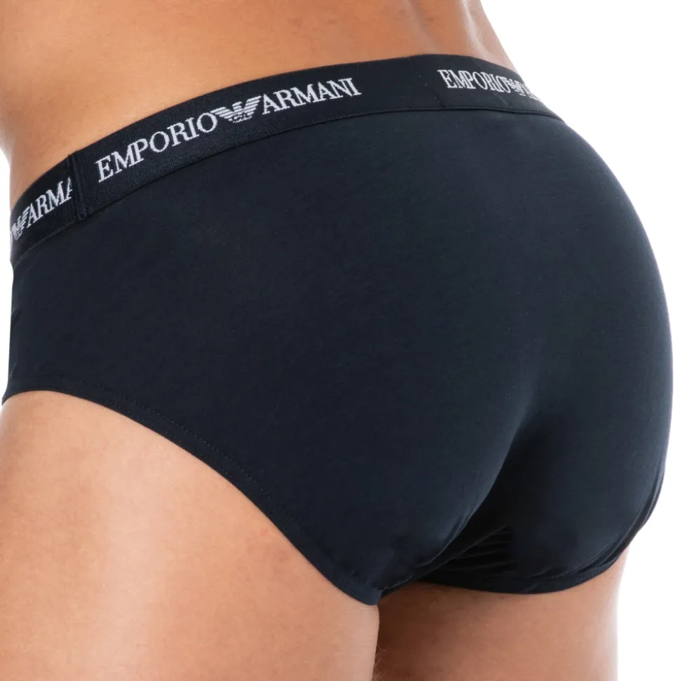 Lot de 3 Slips Core Logoband Coton Bleu Marine