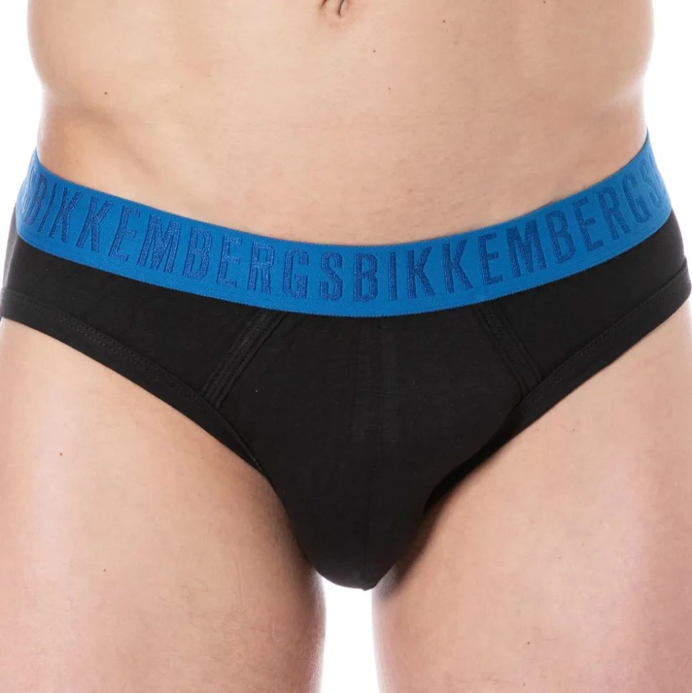 Lot de 3 Slips Fashion Bicolor Coton Noir - Blanc - Marine