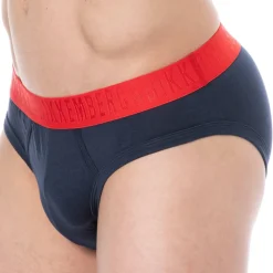 Lot de 3 Slips Fashion Bicolor Coton Noir - Blanc - Marine
