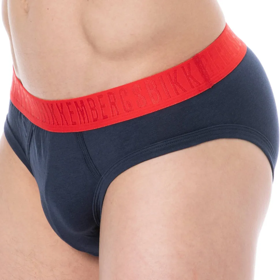 Lot de 3 Slips Fashion Bicolor Coton Noir - Blanc - Marine