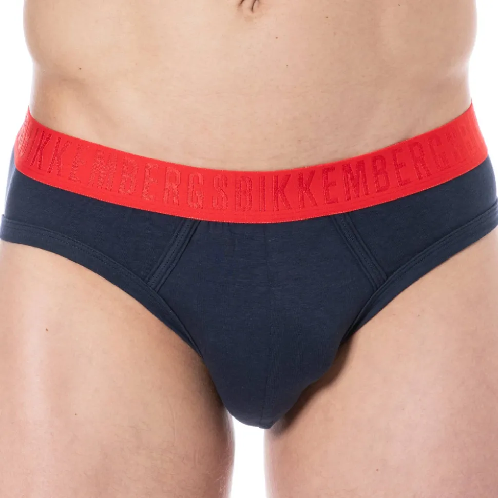 Lot de 3 Slips Fashion Bicolor Coton Noir - Blanc - Marine