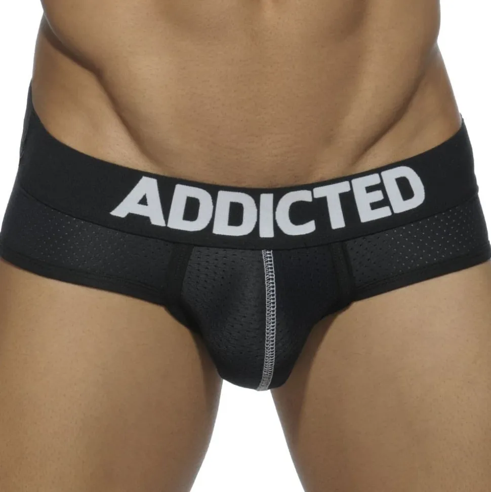 Lot de 3 Slips Mesh Push Up Blanc - Bleu Marine - Noir