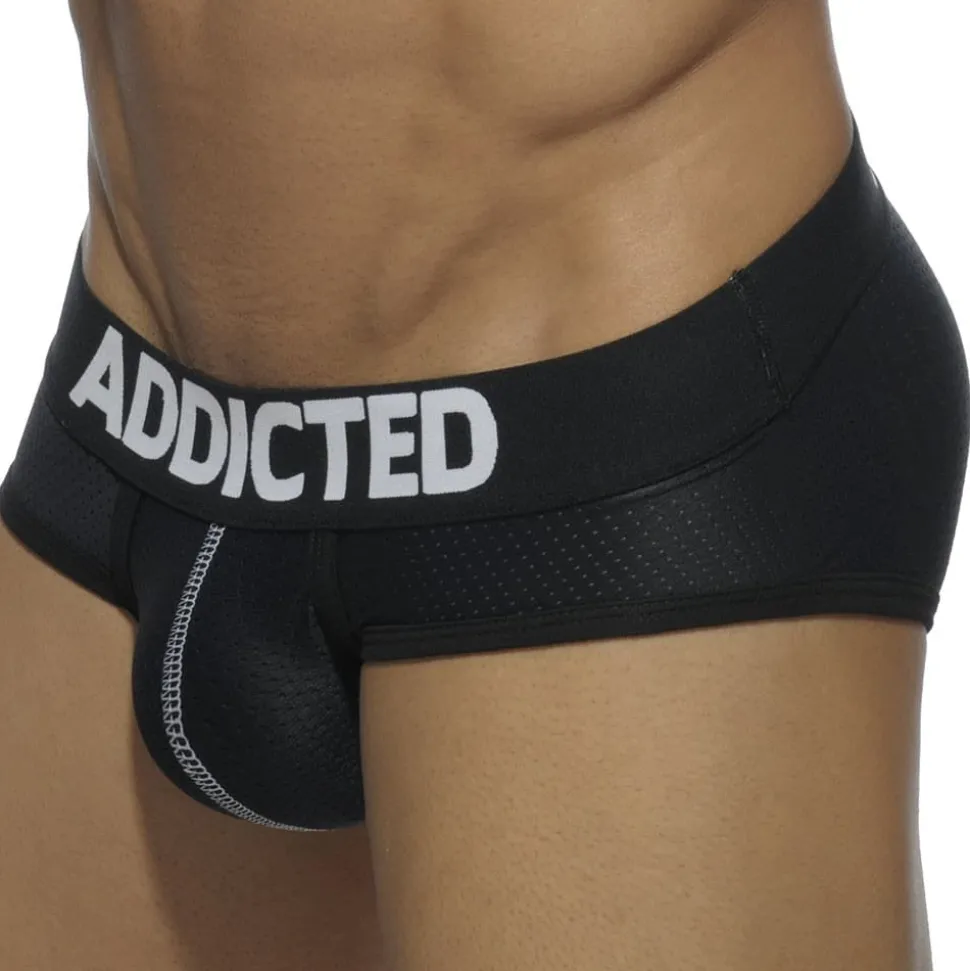 Lot de 3 Slips Mesh Push Up Blanc - Bleu Marine - Noir
