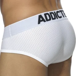 Lot de 3 Slips Mesh Push Up Blanc - Bleu Marine - Noir